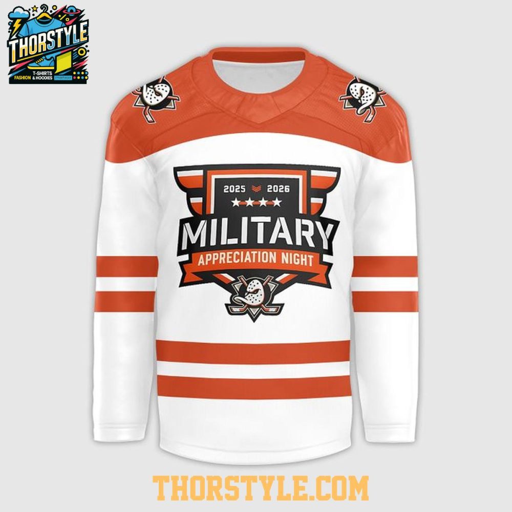 Anaheim Ducks Military Appreciation Night 2026 Personalized Hockey Jersey