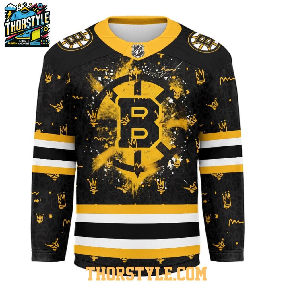 Boston Bruins Graffiti For Life 2025 Personalized Hockey Jersey
