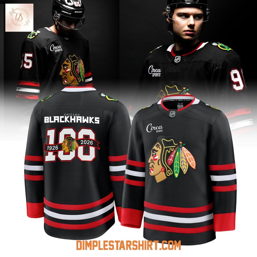 Chicago Blackhawks Back In Black Alternate 2025 Hockey Jersey