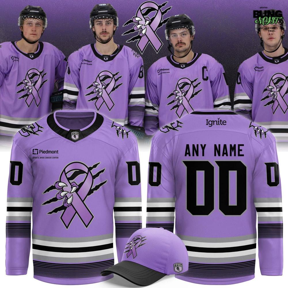 Columbus River Dragons 2025 Hockey Fights Cancer Limited Hockey Jersey