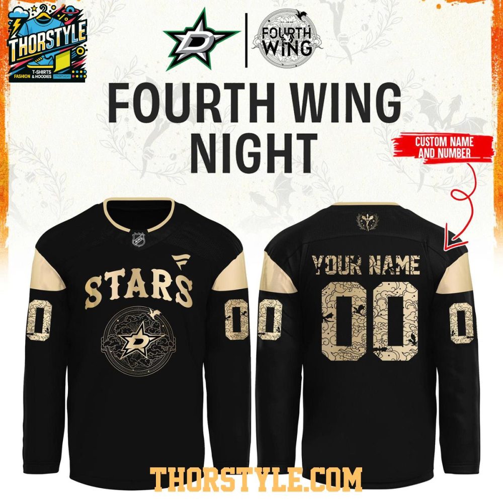 Dallas Stars Fourth Wings Night 2025 Dark Personalized Hockey Jersey