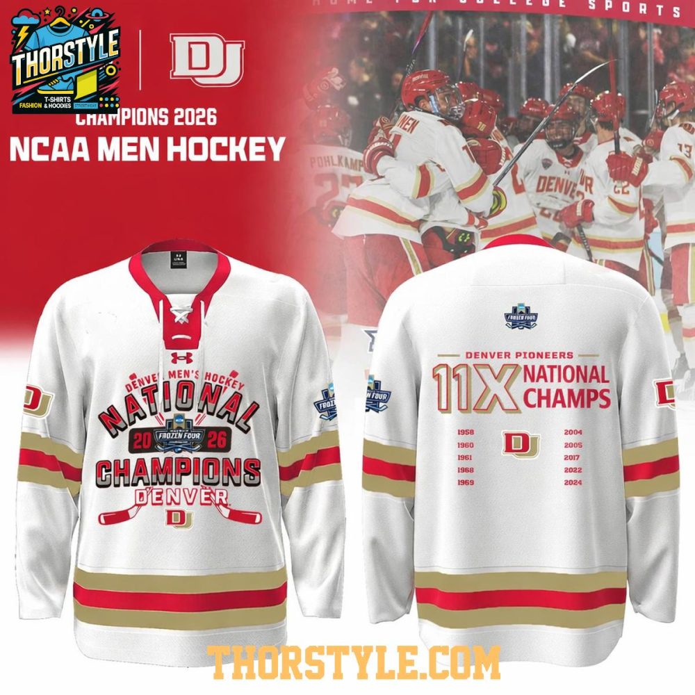 Denver Pioneers 11X National Champions 2026 Hockey Jersey