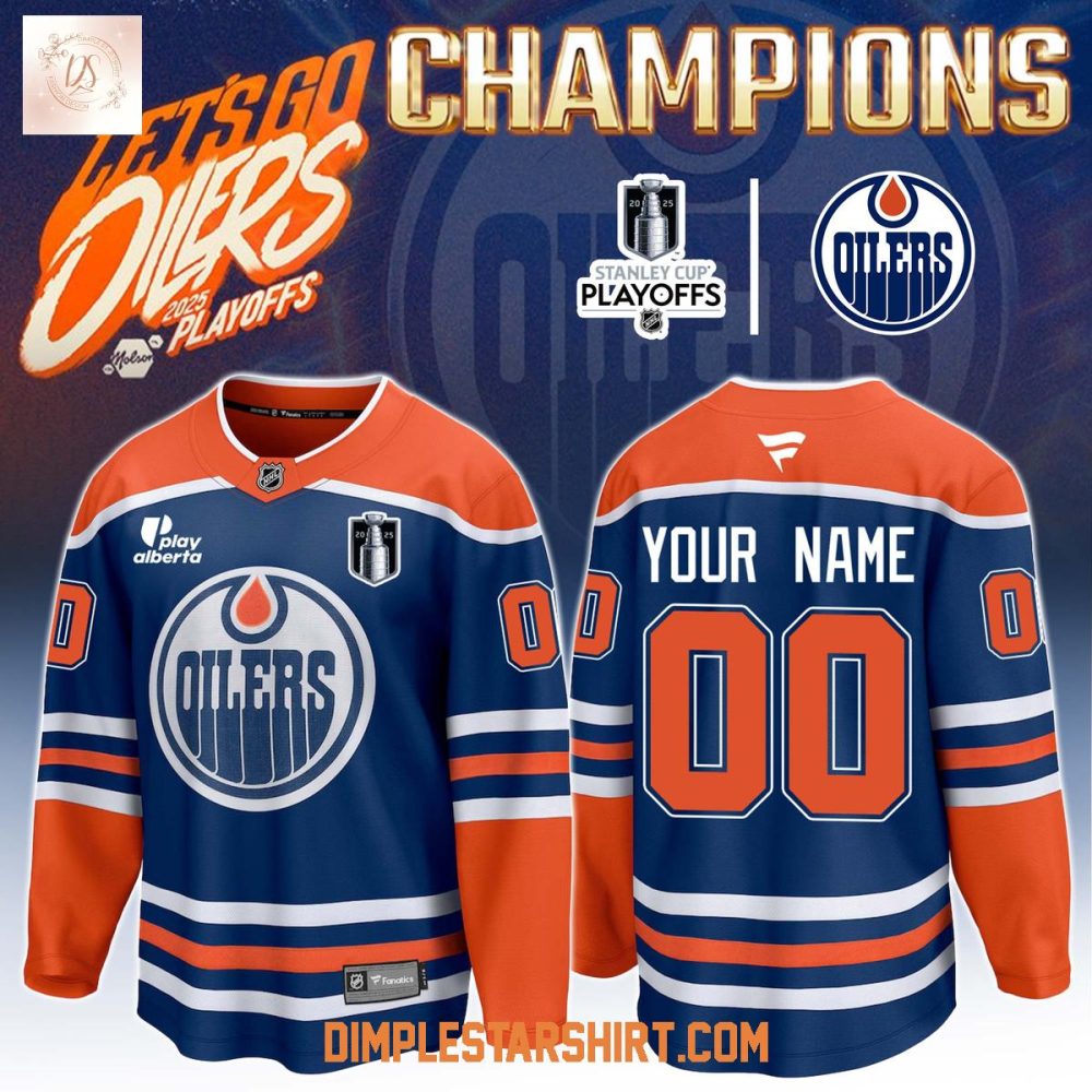 Edmonton Oilers Stanley Cup 2025 Champions Hockey Jersey