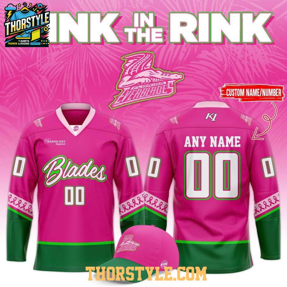 Florida Everblades Pink In The Rink 2026 Personalized Hockey Jersey