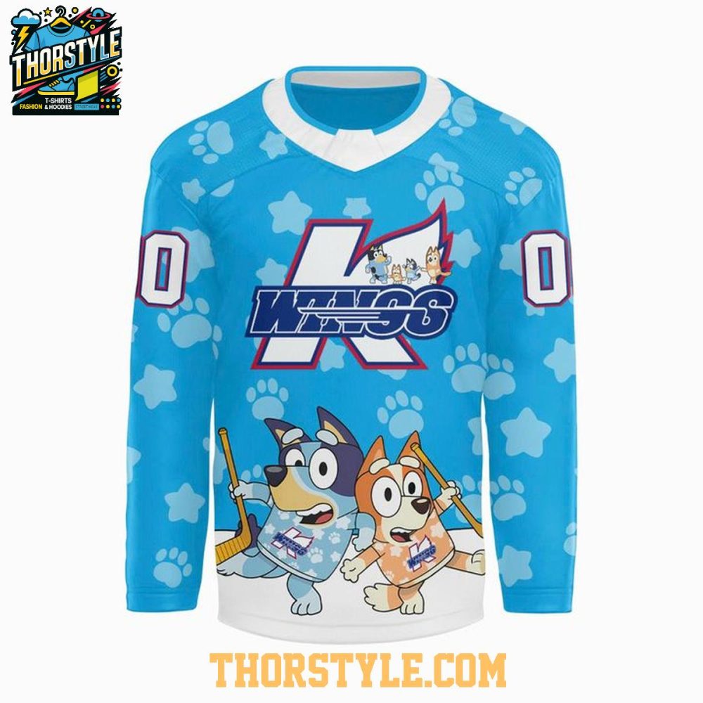 Kalamazoo Wings Bluey Night 2026 Personalized Hockey Jersey