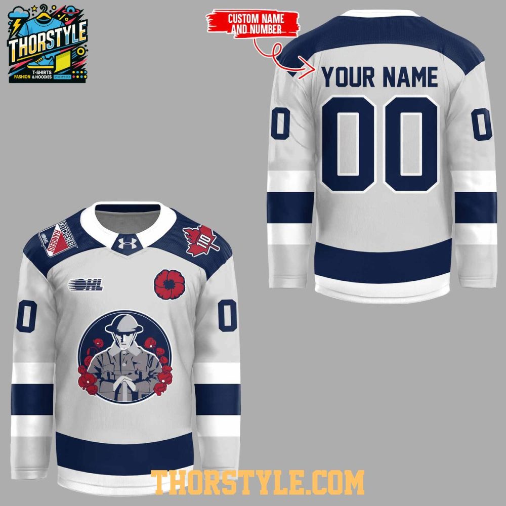 Kitchener Rangers Remembrance Day 2025 Personalized Hockey Jersey