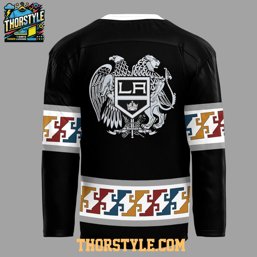 Los Angeles Kings Armenian Heritage 2025 Root Personalized Hockey Jersey