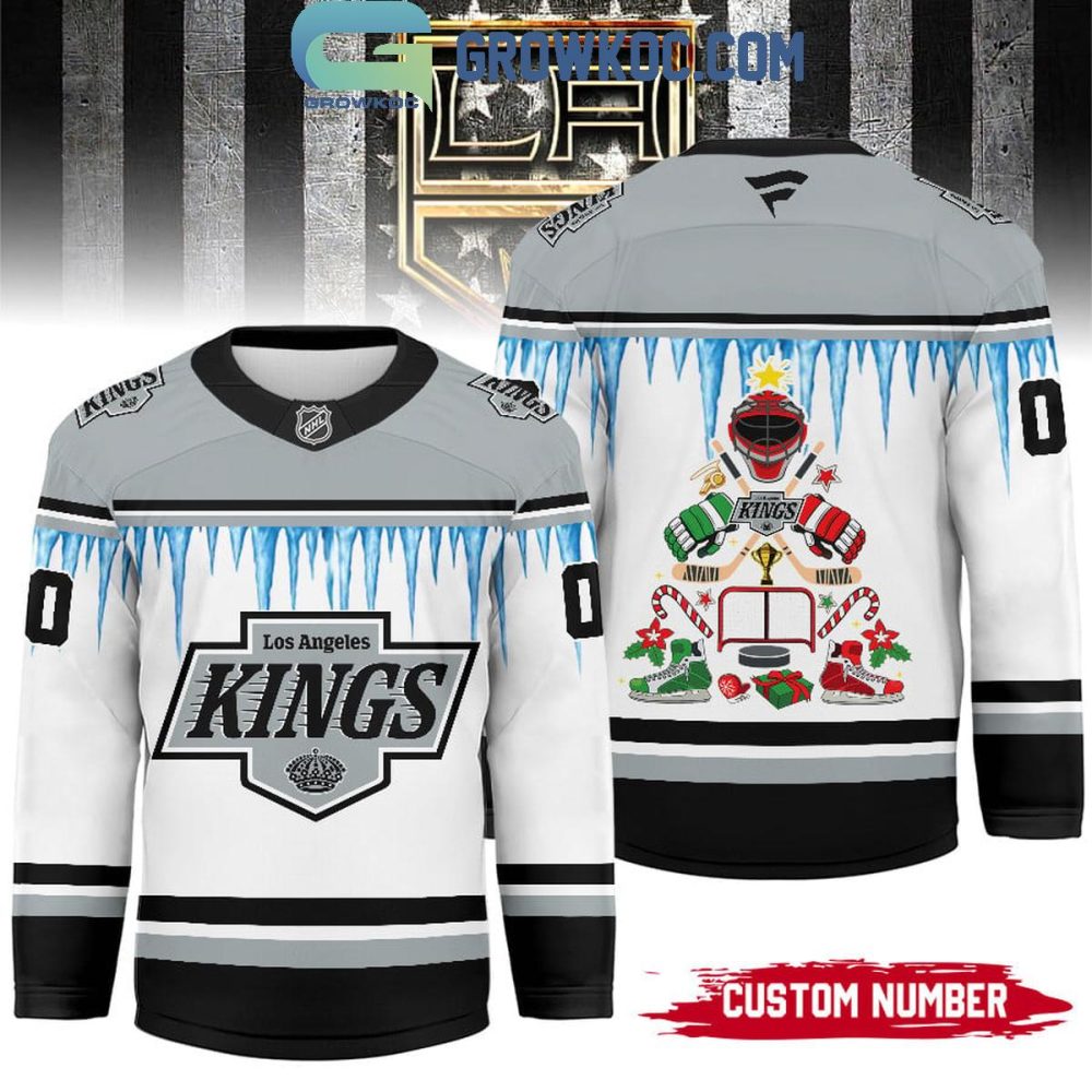 Los Angeles Kings Christmas Tree Custom Hockey Jersey