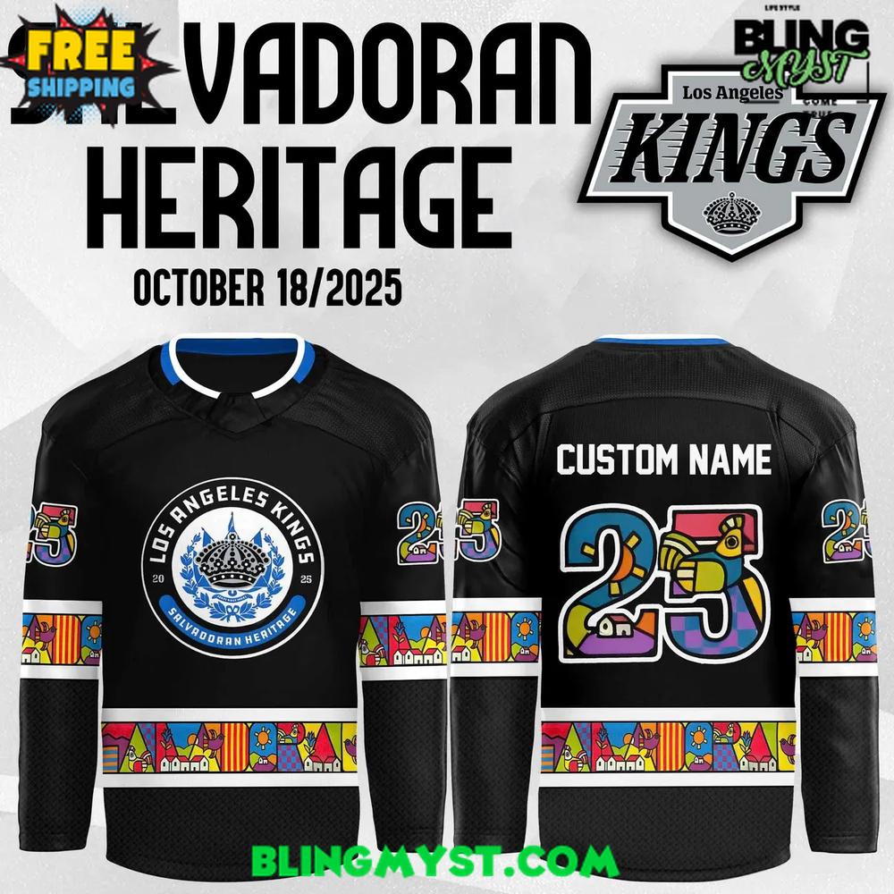 Los Angeles Kings Salvadoran Heritage 2025 Hockey Jersey