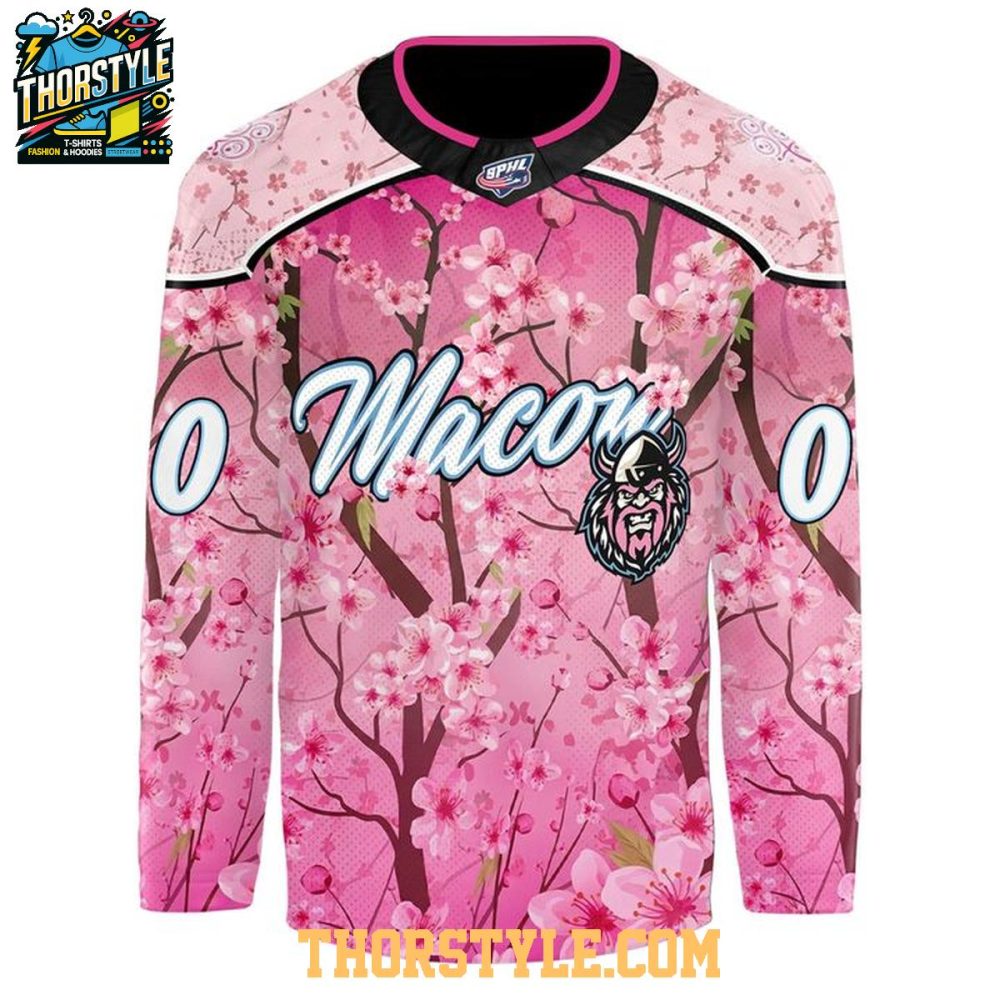 Macon Mayhem Cherry Blossom Day 2026 Personalized Hockey Jersey