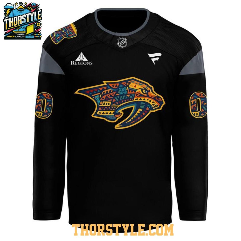Nashville Predators Black Music Heritage 2026 Night Personalized Hockey Jersey