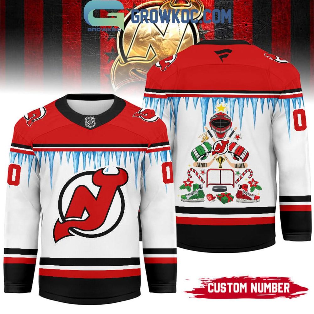 New Jersey Devils Christmas Tree Custom Hockey Jersey