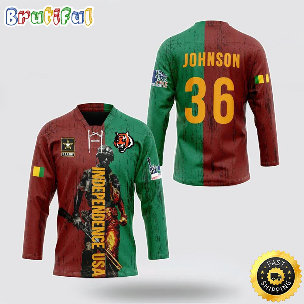Personalized NFL Cincinnati Bengals Hockey Jersey Vietnam Veterans Day Nfl Hockey Jersey For Fans