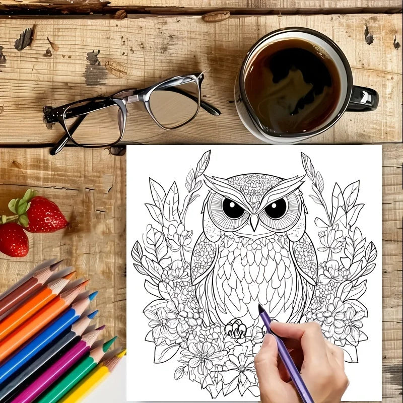 28 Pages Mandala Animals Coloring Book for Adult Stress Reduction | Colouring Book for Stress Relief and Mood Reduction Valentin
