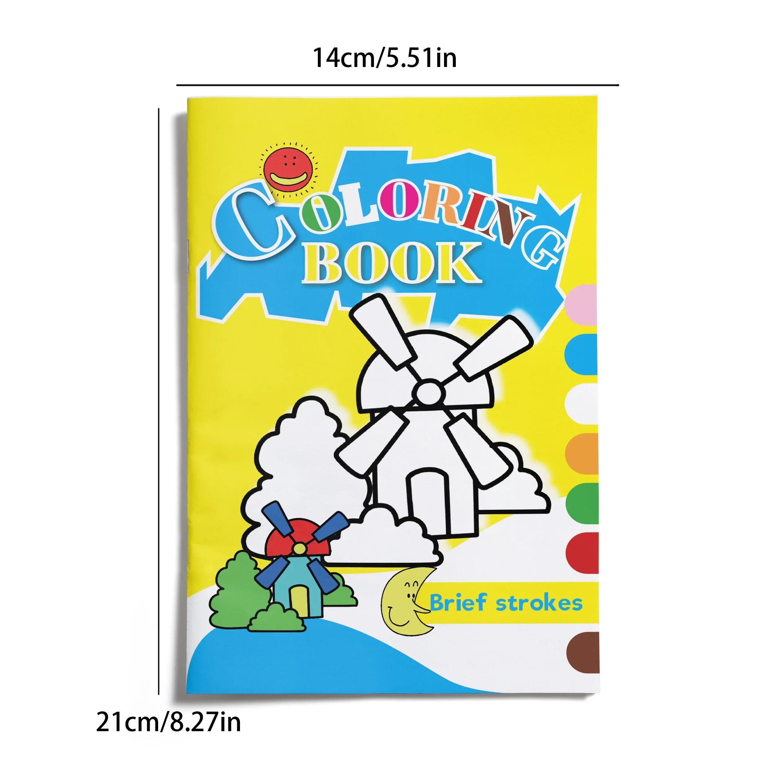 Children's themed coloring book, simple sketch, stress reduction and color matching learning