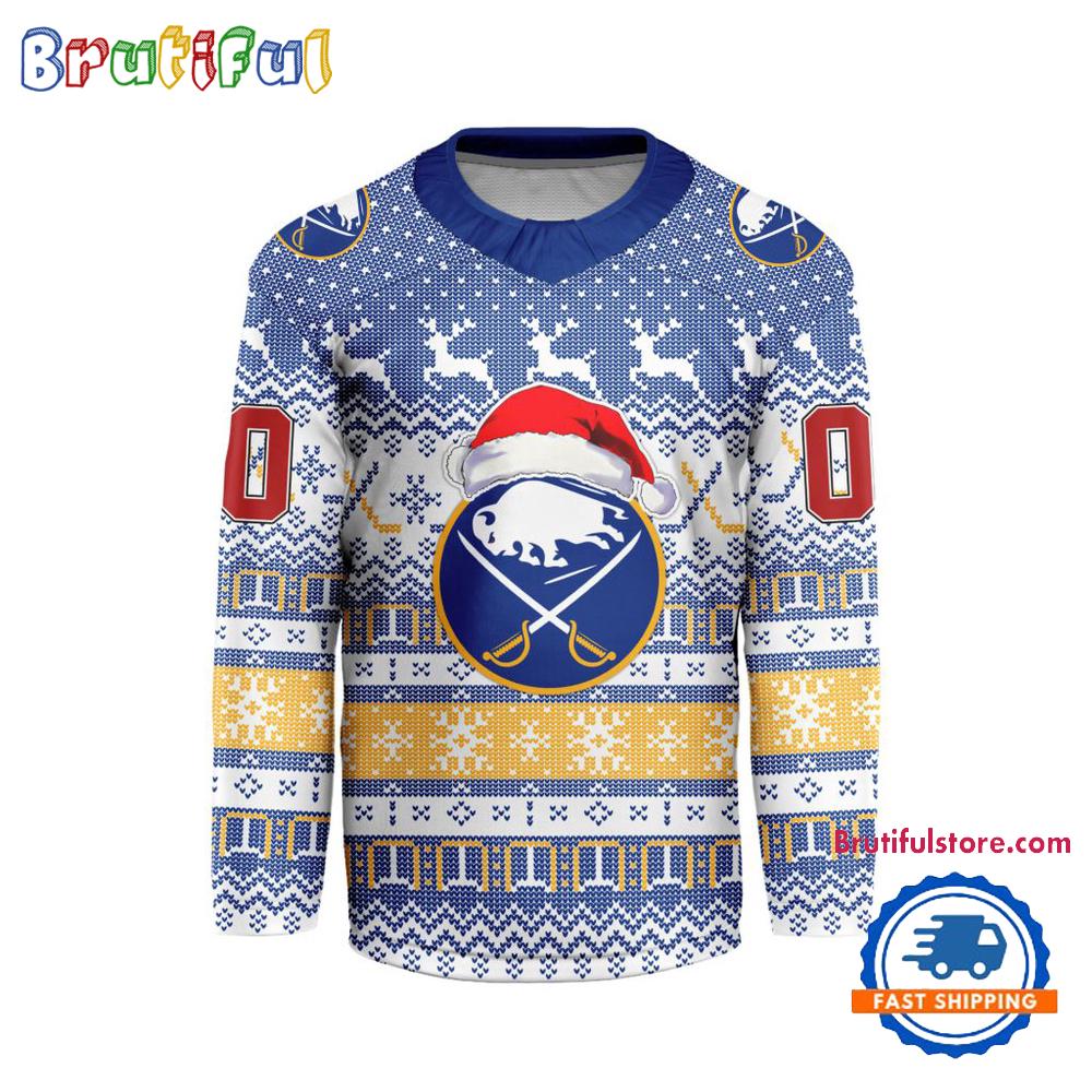 Buffalo Sabres 2025 NHL Christmas Personalized Hockey Jersey Design