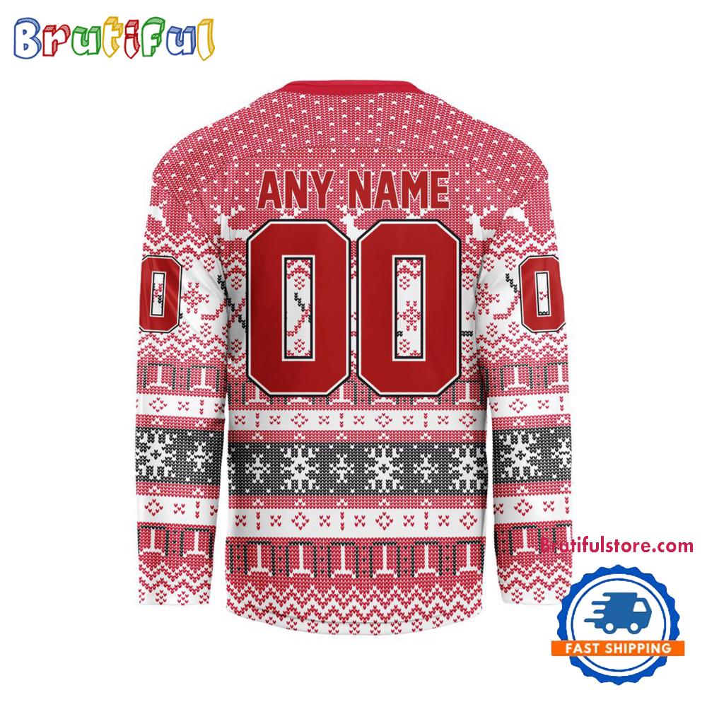 Chicago Blackhawks 2025 NHL Christmas Personalized Hockey Jersey Design