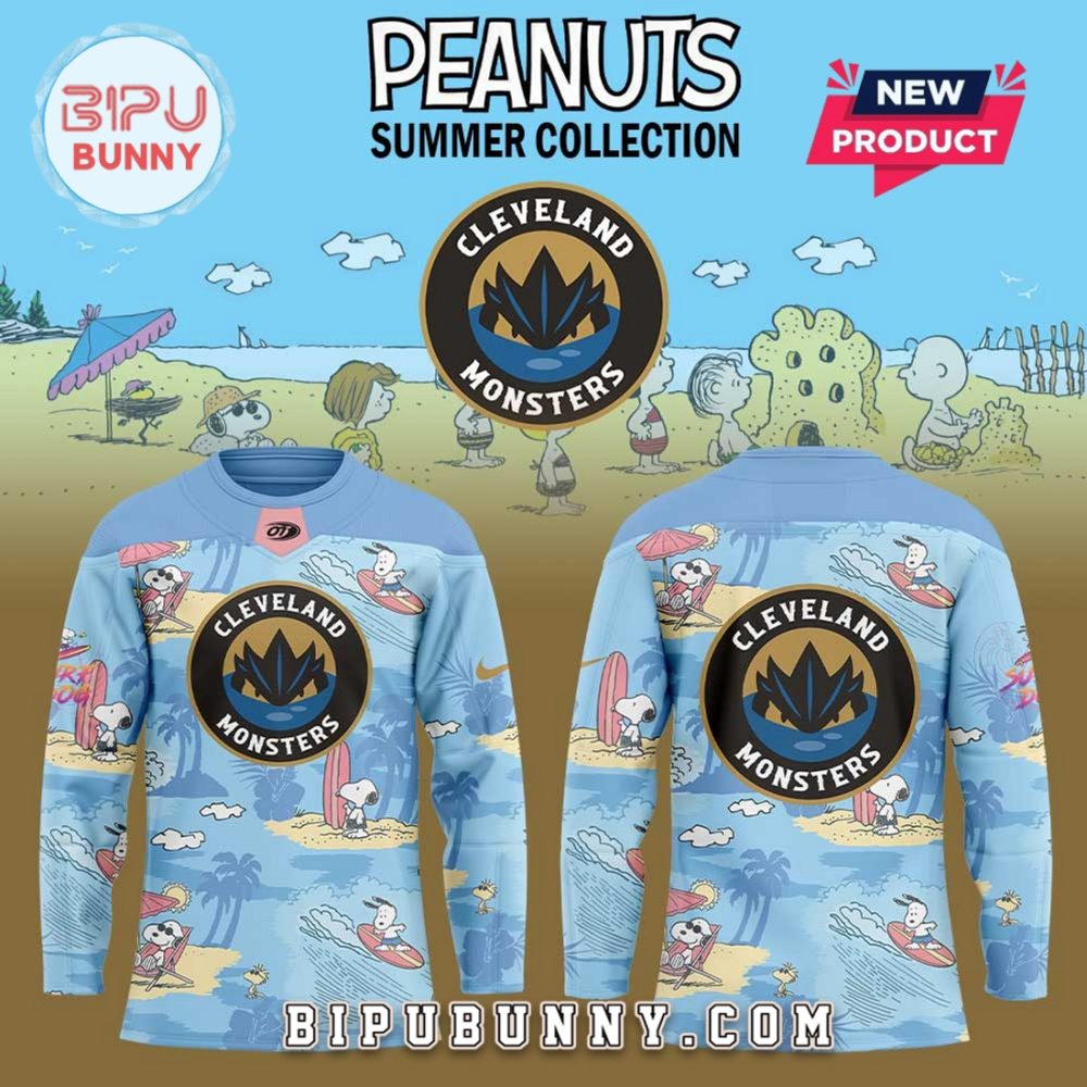 Cleveland Monsters Peanuts Summer Hockey Jersey
