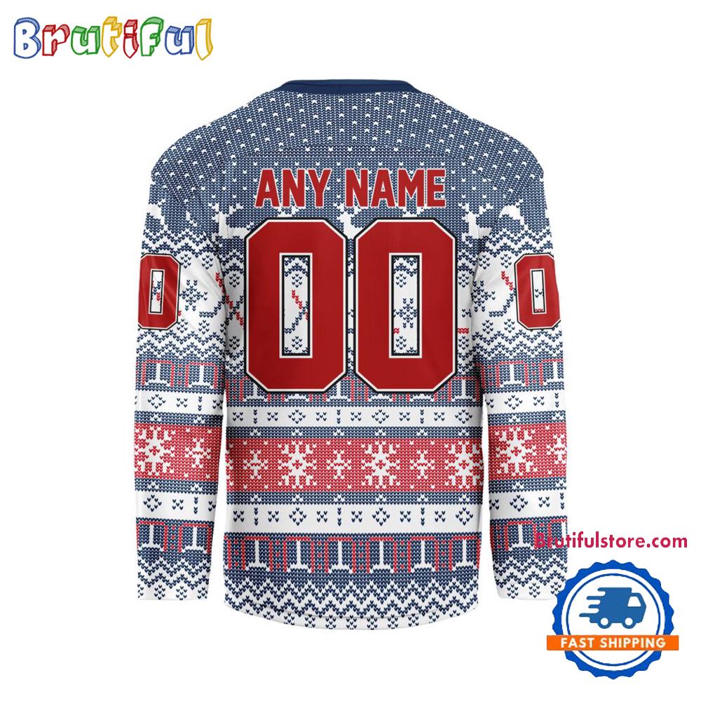 Columbus Blue Jackets 2025 Nhl Christmas Personalized Hockey Jersey Design