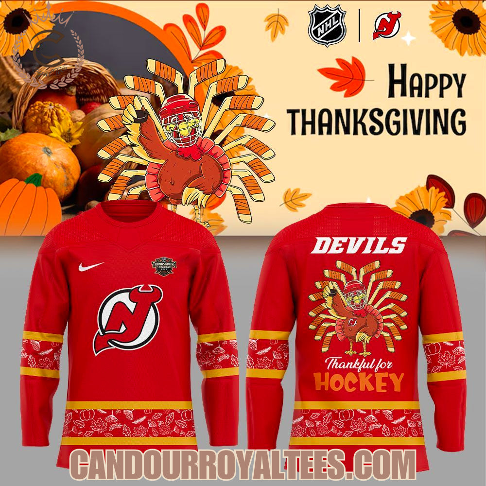 New Jersey Devils Happy Thanksgiving 2025 Jersey