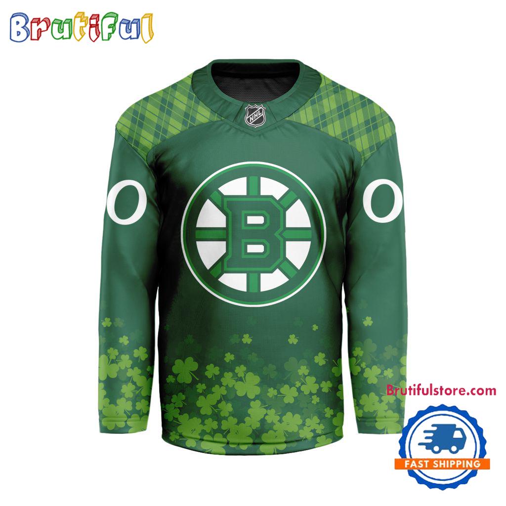 NHL Boston Bruins St.Patrick's Day New Design Hockey Jersey, NHL Patricks Day Jersey