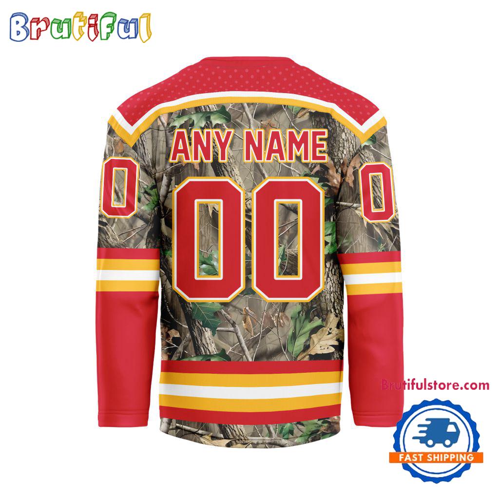 NHL Calgary Flames Special Realtree Camo Hunting Hockey Jersey