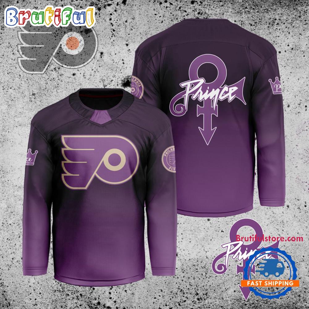 NHL Philadelphia Flyers Personalized Prince Night Hockey Jersey