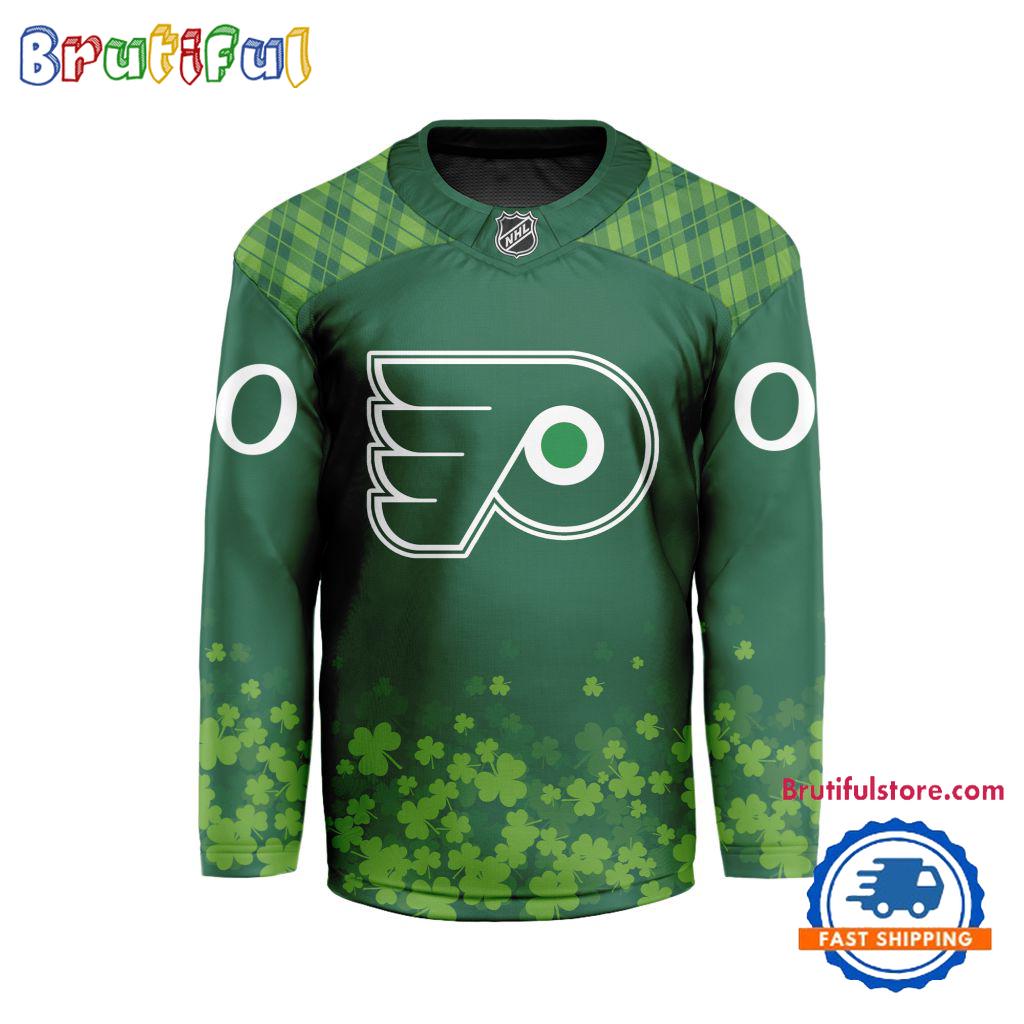 NHL Philadelphia Flyers St.Patrick's Day New Design Hockey Jersey, NHL Patricks Day Jersey
